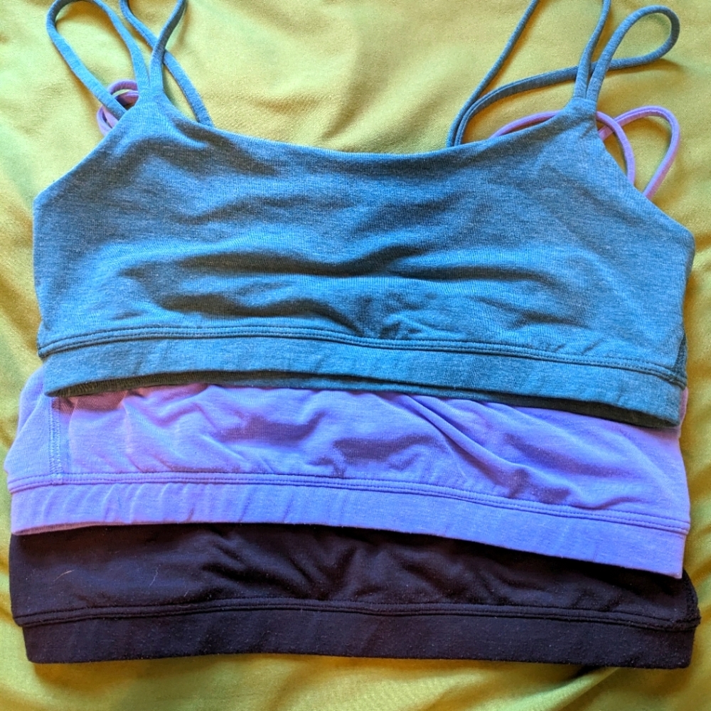 GAP fit bundle.  Three cotton sports bras. Size M